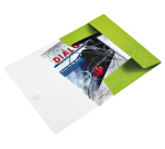 Leitz WOW Elasticated Folder A4 3 Flaps PP Green
