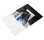 Leitz WOW A4 Elasticated Folder 3 Flaps PP Black