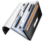Leitz WOW sorter for A4, 6 compartments, PP, black