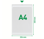 Pochette modèle U Leitz Premium A4 PVC 0,20mm avec œillet transparent 50 pièces