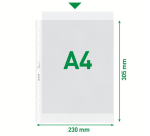 Leitz Premium A4 PP Sleeve 0.10mm Transparent 100 Pieces