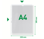 Leitz Premium A4 Wallet Copy Safe with Cutout PP 0.13mm Transparent 100 Pieces