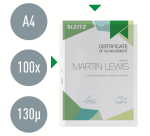 Pochette Leitz Premium A4 Copy safe avec découpe PP 0,13mm transparent 100 pièces