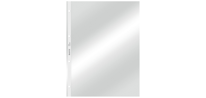 Leitz Premium Standard Sichthülle A4 4-fach gelocht PVC 0,09mm transparent 100 Stück