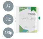 Leitz Premium Copy Safe Folder with Flap A4 PP 0.13mm Transparent 50 Pieces