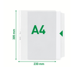 Leitz Premium Copy Safe Folder with Flap A4 PP 0.13mm Transparent 50 Pieces