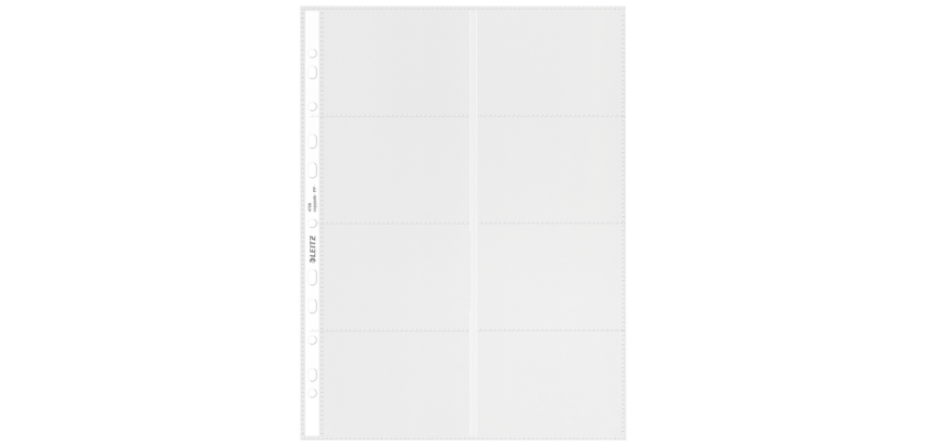 Leitz Premium Sleeve for Business Cards Copy Safe A4 PP Transparent 10 Pieces