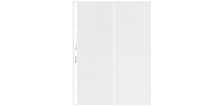 Pochette Leitz Premium pour cartes de visite Copy safe A4 PP transparent 10 pièces