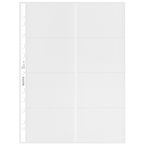 Pochette Leitz Premium pour cartes de visite Copy safe A4 PP transparent 10 pièces