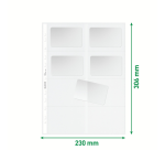 Pochette Leitz Premium pour cartes de visite Copy safe A4 PP transparent 10 pièces