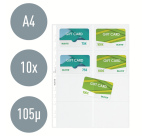 Pochette Leitz Premium pour cartes de visite Copy safe A4 PP transparent 10 pièces