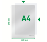 Insteekmap L-model Leitz Premium copy safe 0.15mm PVC A4 transparant 100 stuks