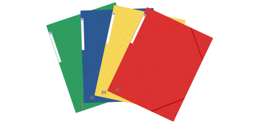 Oxford Top File+ Gummizugmappe A3 mit 3 Klappen 390g sortiert