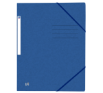 Elastomap Oxford Top File+ A4 3 kleppen 390gr blauw