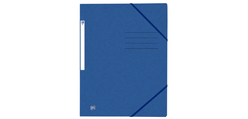 Elastomap Oxford Top File+ A4 3 kleppen 390gr blauw
