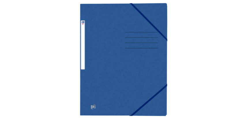 Elastomap Oxford Top File+ A4 3 kleppen 390gr blauw