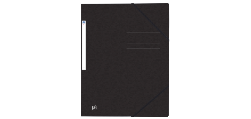 Oxford Top File+ Elastic Folder A4 3 flaps 390g black