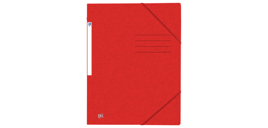 Elastomap Oxford Top File+ A4 3 kleppen 390gr rood