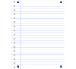 Intérieur Oxford A5 17 perforations ligné 100 feuilles