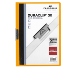 Durable Duraclip A4 Clip Folder 3mm 30 Sheets Orange