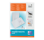 Dossier Oxford A4 avec pochette 2 rabats PP 0,5mm blanc