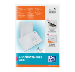 Dossier Oxford A4 avec pochette 2 rabats PP 0,5mm blanc