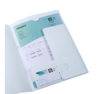 Dossier Oxford A4 avec pochette 2 rabats PP 0,5mm blanc