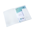 Dossier Oxford A4 avec pochette 2 rabats PP 0,5mm blanc