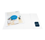 Präsentationsmappe Pearl 2 A4 mit Tasche, 3 Klappen, weiß