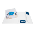 Präsentationsmappe Pearl 2 A4 mit Tasche, 3 Klappen, weiß