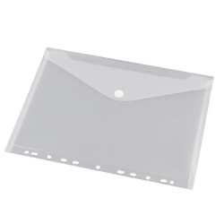 Pochette enveloppe HF2 A4 240x310mm 11 perf PP blanc