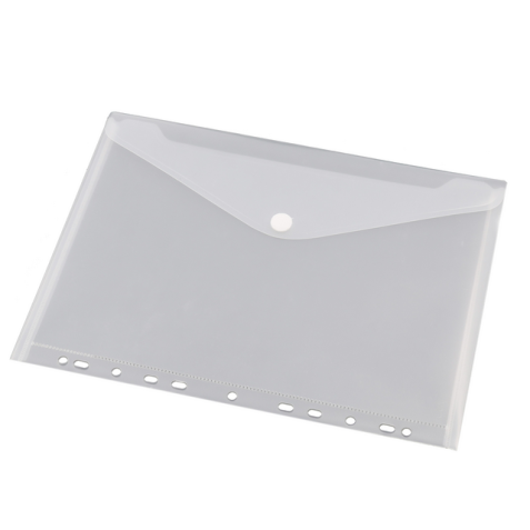 Pochette enveloppe Europel A4 240x310mm 11 perf PP transparent blanc