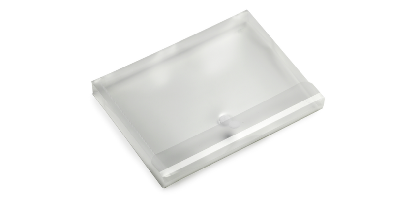 Europel envelope folder A4 landscape 330x250x30mm transparent white PP