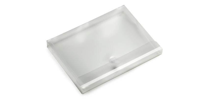 Europel envelope folder A4 landscape 330x250x30mm transparent white PP