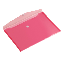 Pochette enveloppe Europel A5 paysage 250x180mm PP transparent rouge