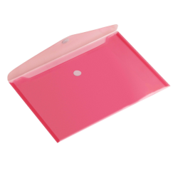 Pochette enveloppe Europel A4 paysage 335x240mm PP transparent rouge