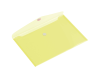 Pochette enveloppe Europel A4 paysage 335x240mm PP transparent jaune