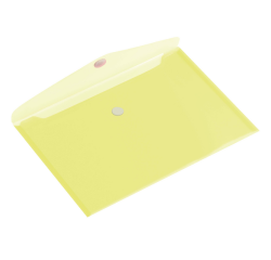 Pochette enveloppe Europel A4 paysage 335x240mm PP transparent jaune