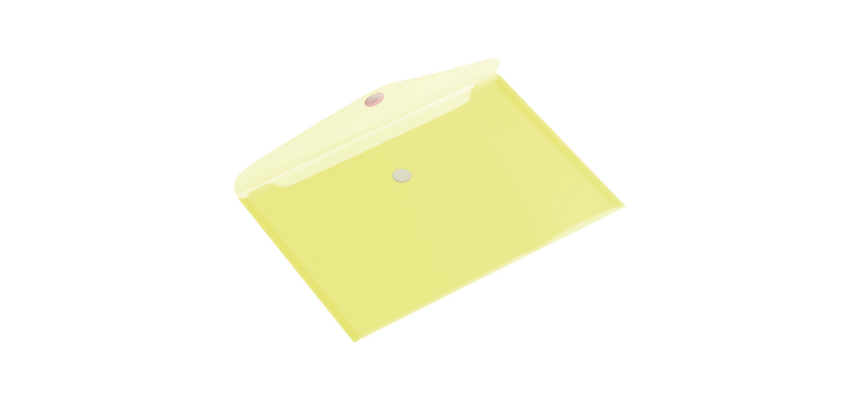 Pochette enveloppe Europel A4 paysage 335x240mm PP transparent jaune