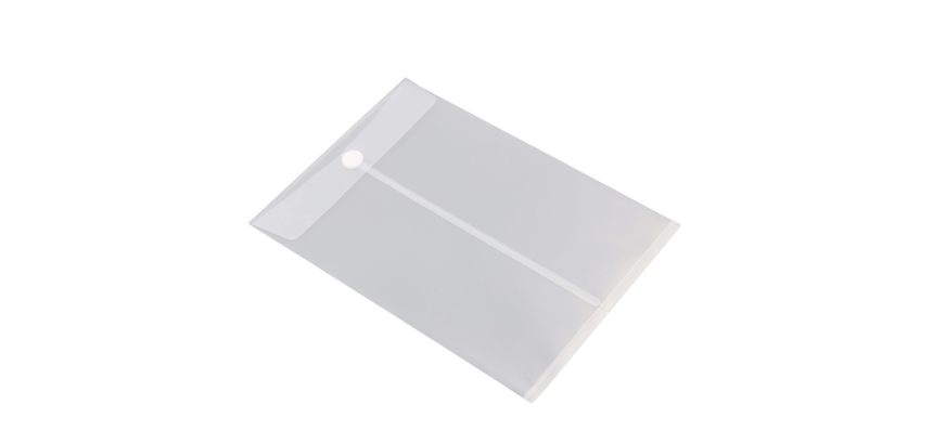 Enveloptas Europel A4 240x335mm staand PP transparant wit