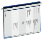 Personeelsmap Durable 5 vakken + hangrail blauw