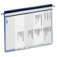 Dossier gestion du personnel Durable 5 compartiments + rail bleu