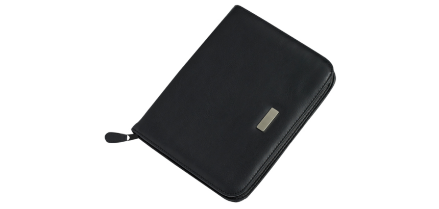 Conférencier Rillstab Excellent de luxe A5 similicuir noir