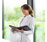 Conférencier Rillstab Excellent de luxe A5 similicuir noir