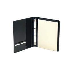 Conférencier Van der Spek 370 A4 cuir avec anneaux noir