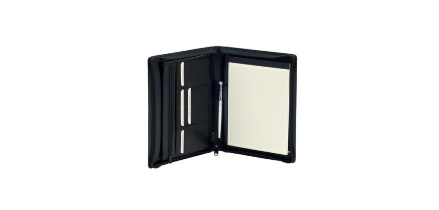 Van Der Spek Speaker 358 A5 buffalo leather with black zip