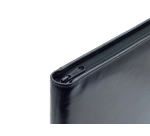 Conférencier Van Der Spek 358 A5 cuir buffle avec zip noir