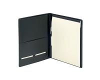 Schrijfmap van der Spek leer licht generfd zwart