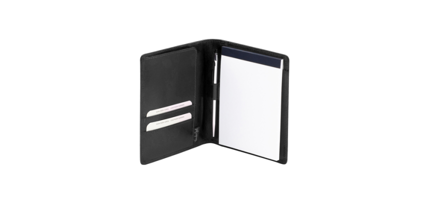 Van der Spek 352 A6 black buffalo leather notebook