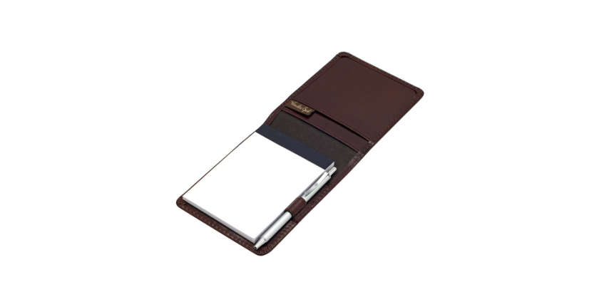 Van Der Spek Speaker 216 A7 buffalo leather + brown pen